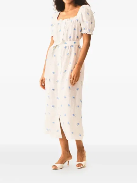 Rochie Sleeper de in cu model floral de costum alb