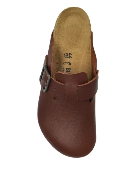 Papuci tip mules Birkenstock cu cataramă maro