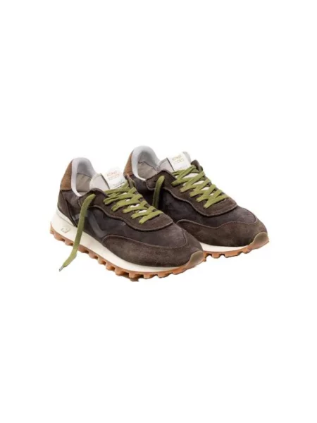 Sneakersy No Map Society skórzane brązowe
