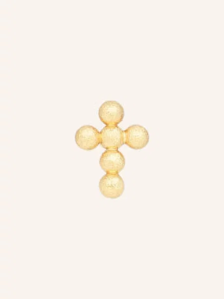 Lulu Copenhagen Náušnice Bouquet Cross Earring zlatá
