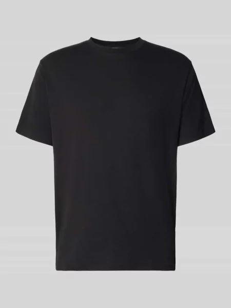 T-shirt z mieszanki bawełny krój regular fit model SPENCER' Selected Homme czarna