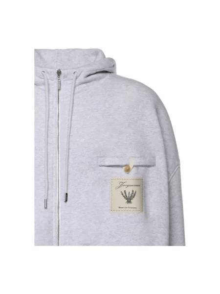 Bluza z kapturem Jacquemus z kapturem szara