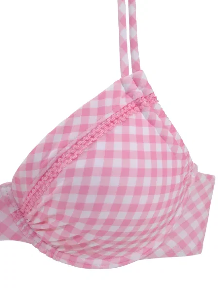 BUFFALO Sutien costum de baie / roz alb