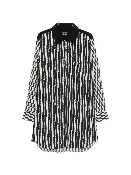 Lung cămașă Comme Des Garcons Homme Plus cu imagine cu imprimeu abstract alb