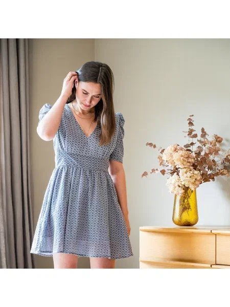 Mini obleka Céleste modra