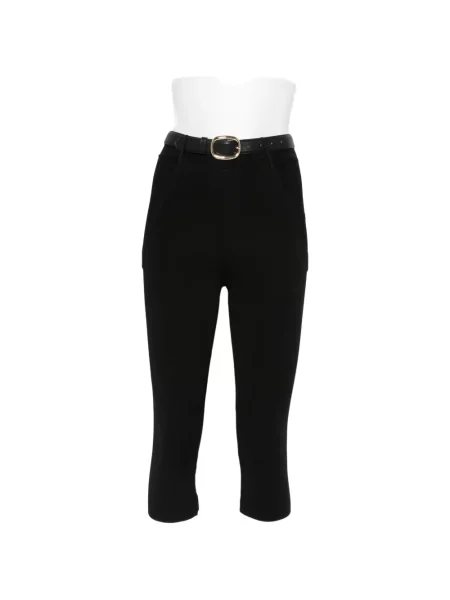 Decupat pantaloni Self-portrait tricotate negru