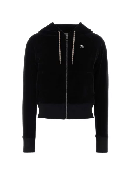 Hanorac cu glugă Burberry din velur negru