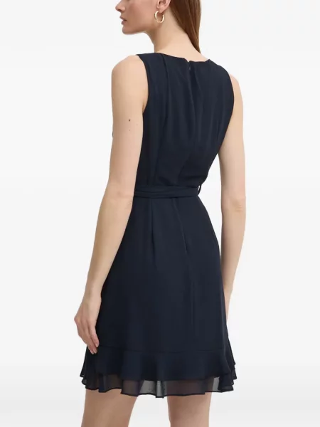Rochie mini Morgan cu decolteu în V cu volane albastru