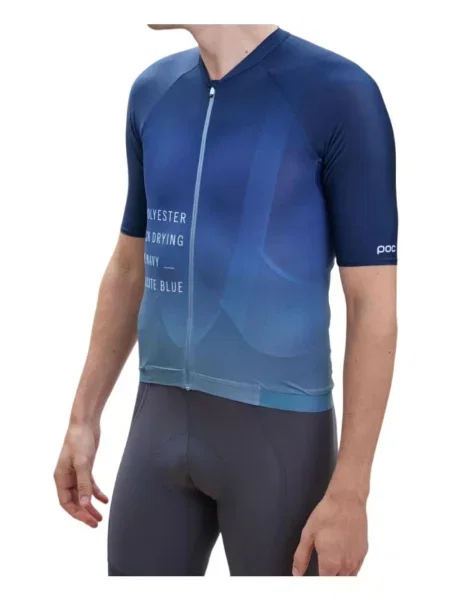 Koszulka kolarska POC Pristine Print Jersey niebieska