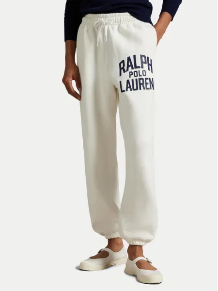 Спортен панталон Polo Ralph Lauren с принт бяло