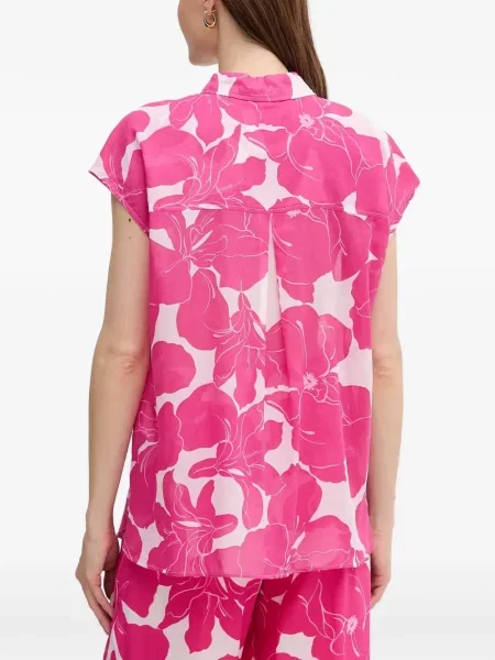 Cămașă Marc Aurel cu model floral cu imagine roz