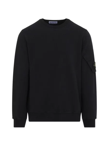 Hanorac Stone Island cu strasuri cu buzunare aplicate negru