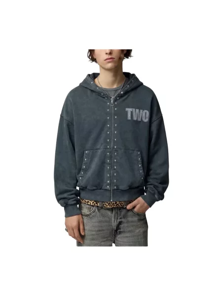 Bluza rozpinana Twojeys z ćwiekami czarna