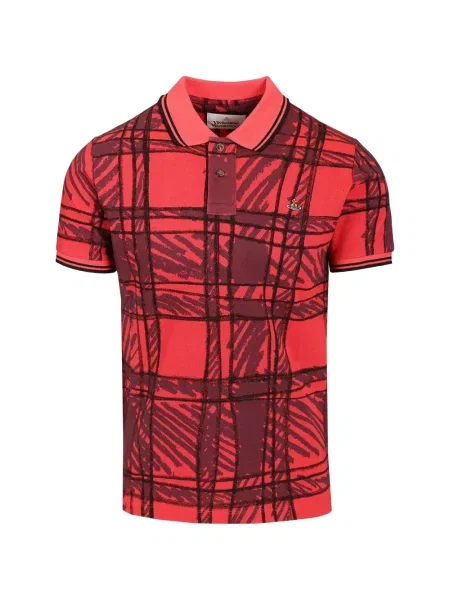 Tricou polo Vivienne Westwood în carouri roșu