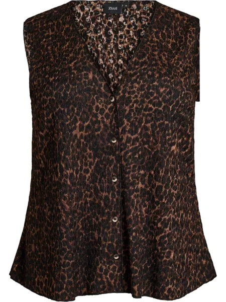 Zizzi Top Vtalia / temno rjava