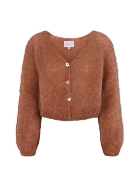 Kardigan Americandreams wełniany brązowy