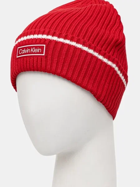 Dětská čepice s příměsí vlny Calvin Klein červená