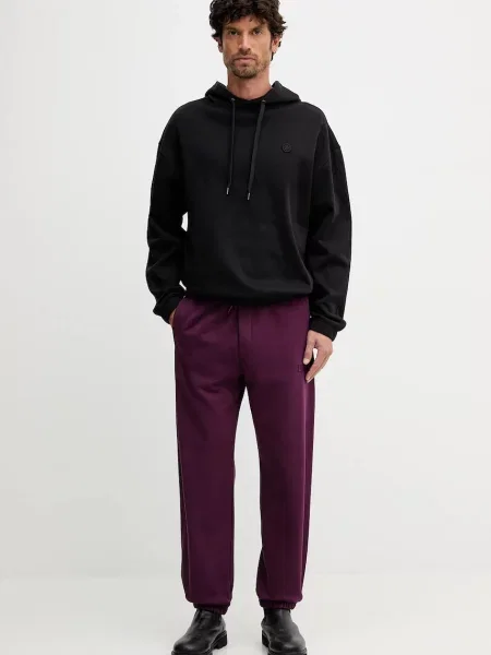 Спортивні штани Versace Jeans Couture однотонні бордовий