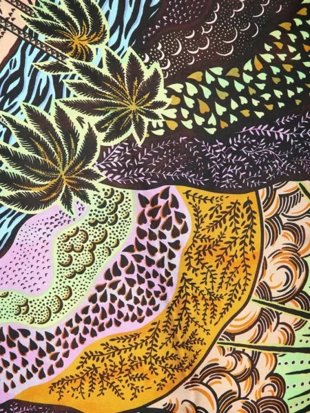 Fustă midi Vlisco Dialogues plic violet