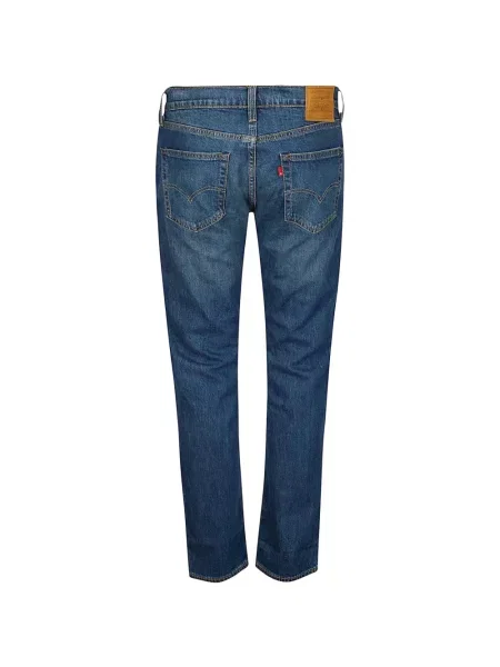 Traperice ravnih nogavica Levi's® s izlizanim efektom dizajn s pet džepova ošišan plava