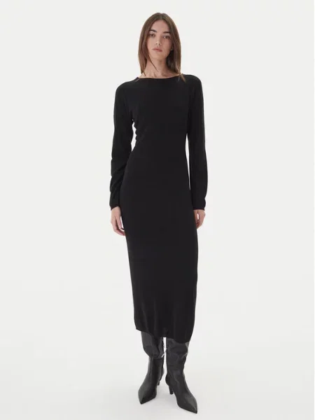 Kontatto Pletena obleka črna