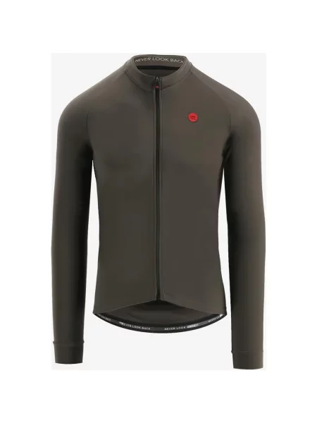 Koszulka rowerowa Finisseur Pro Thermal długi rękaw ciemnoszary XS zielona