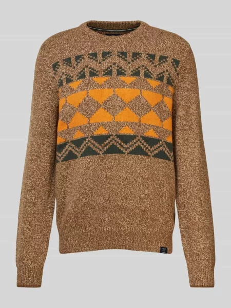 Sweter z dzianiny z okrągłym dekoltem Lerros