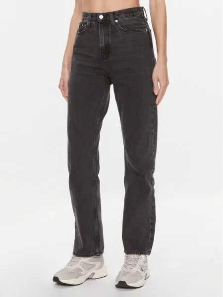 Calvin Klein Jeans Blugi Straight Fit negru