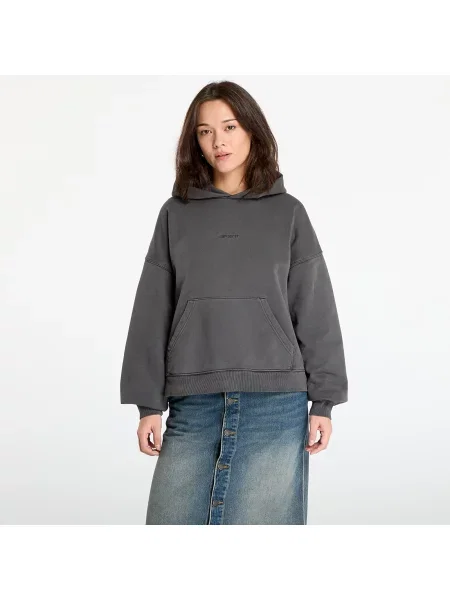 Carhartt WIP bluza W Hooded Benton Sweat z kapturem gładka szary