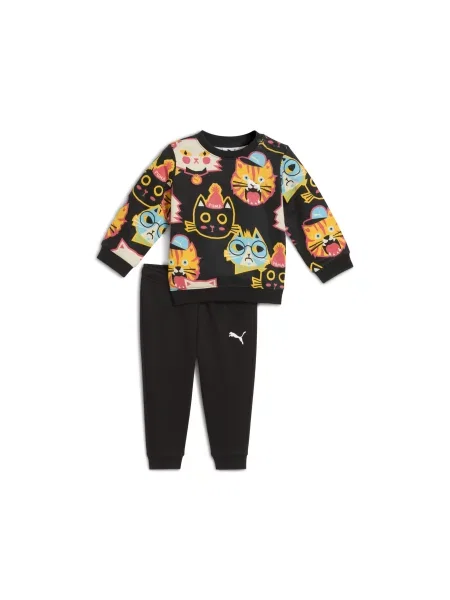 PUMA Dres dla małych dzieci Minicats Moody Cat AOP Odzież czarny