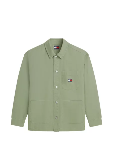Cămașă Tommy Hilfiger cu autograf verde