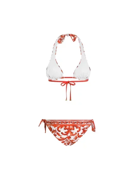 Bikini Dolce And Gabbana z nadrukiem pomarańczowe