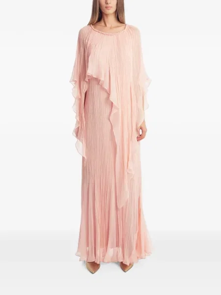 Rochie midi Irina Schrotter cu volane roz