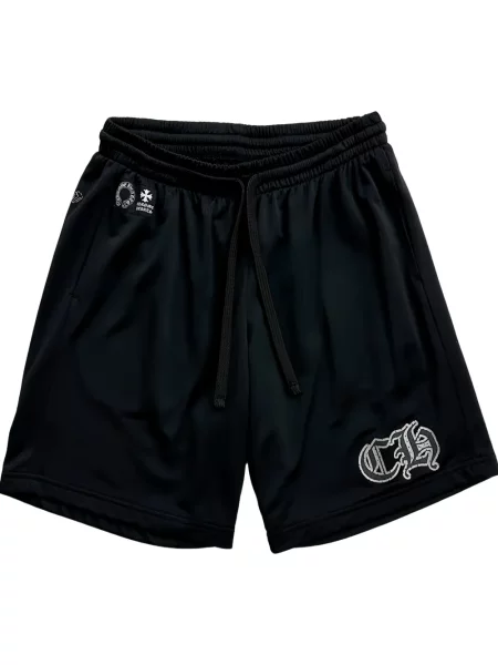 Мрежести шорти Chrome Hearts със сърца черно