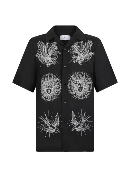Cămașă Philipp Plein cu broderie negru