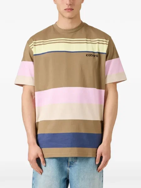 Tricou Iceberg cu broderie maro