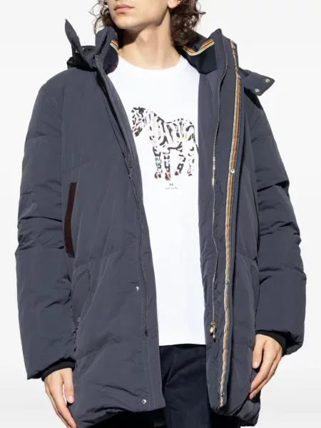 Geacă parka Paul Smith cu glugă albastru