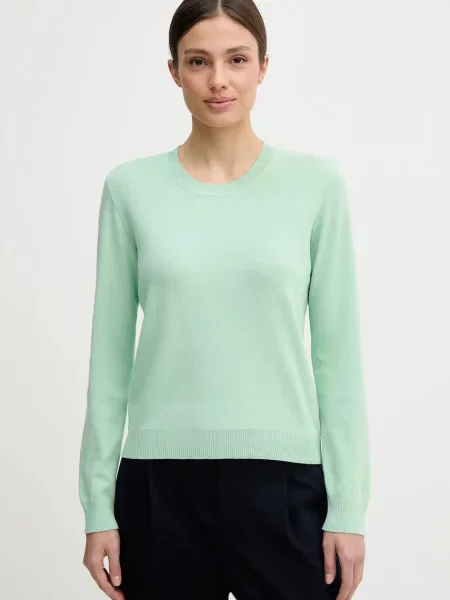 United Colors of Benetton pulover bombažen zelena