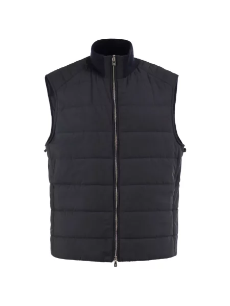 Vestă Brunello Cucinelli de lână albastru