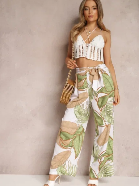 Pantaloni albi Nulty alb