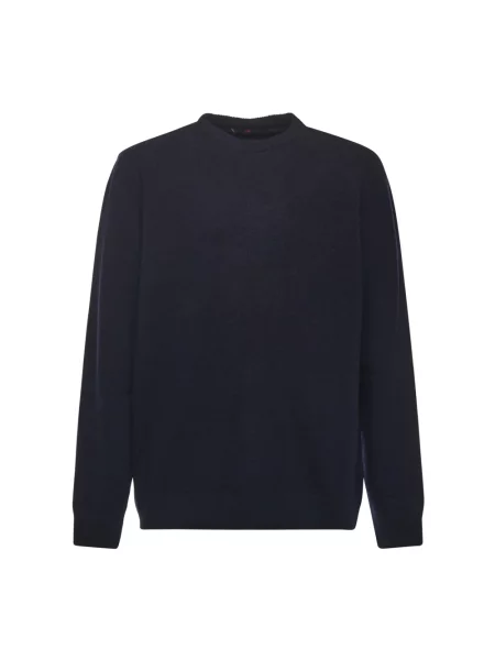 Sweter Barbour z okrągłym dekoltem granatowy