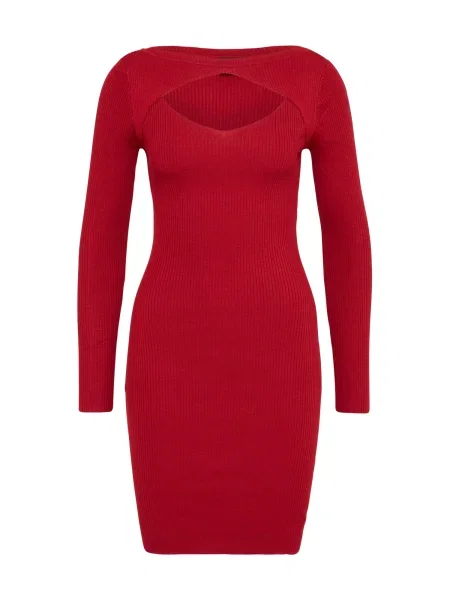Urban Classics Rochie tricotat burgundy roșu
