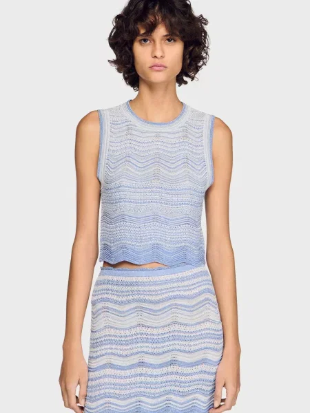 Топ Sandro синій