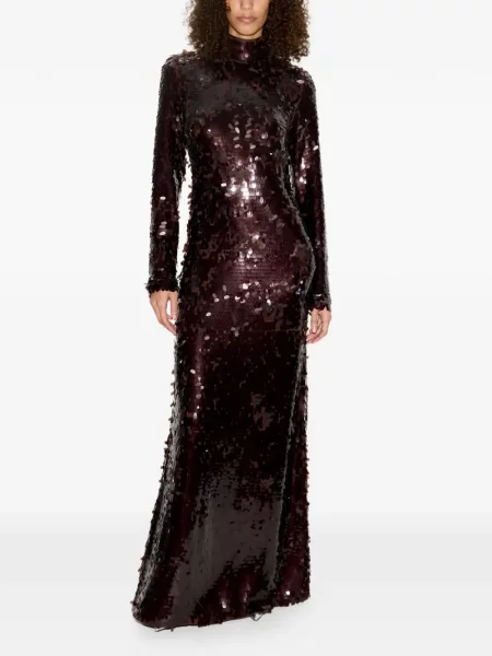 Rochie maxi Simon Miller cu paiete maro