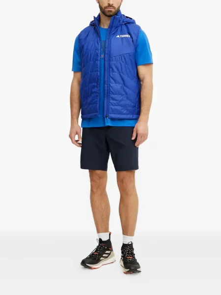 Megztos dryžuotos sportbačiai Adidas Terrex su raišteliais mėlyna