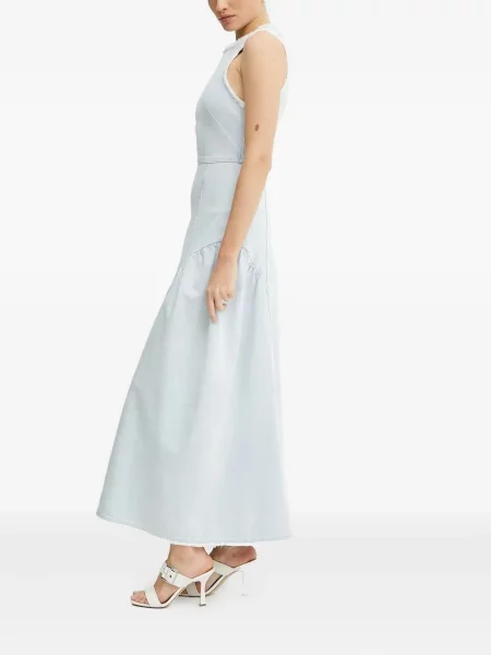 Rochie din denim Ivy Oak fără mâneci de costum albastru