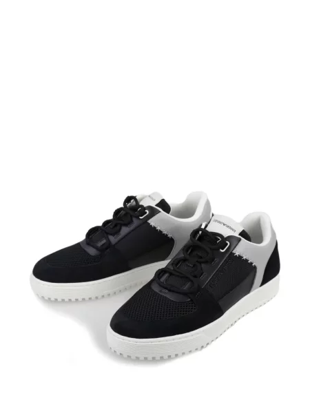 Мрежести маратонки Emporio Armani черно