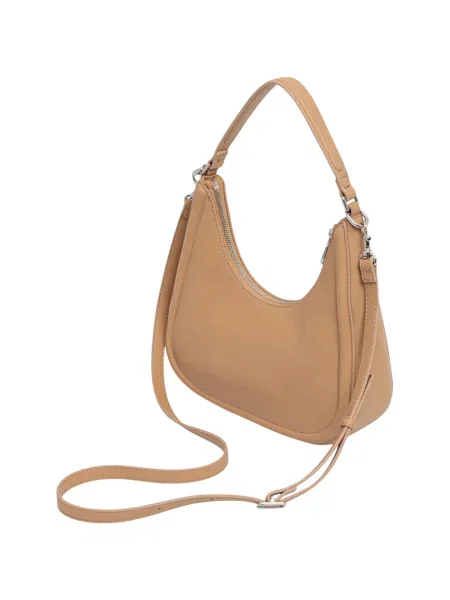 Kabelka Calvin Klein Bold Ck Small Crescent béžová