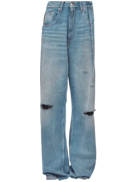 Плисирани разклешени дънки Mm6 Maison Margiela синьо