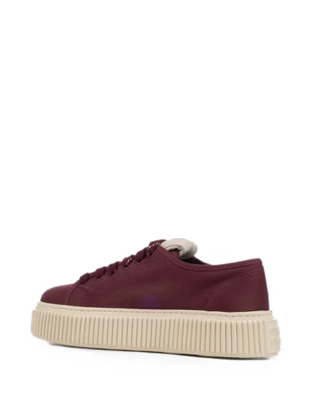 Sneakerși Miu Miu cu broderie violet